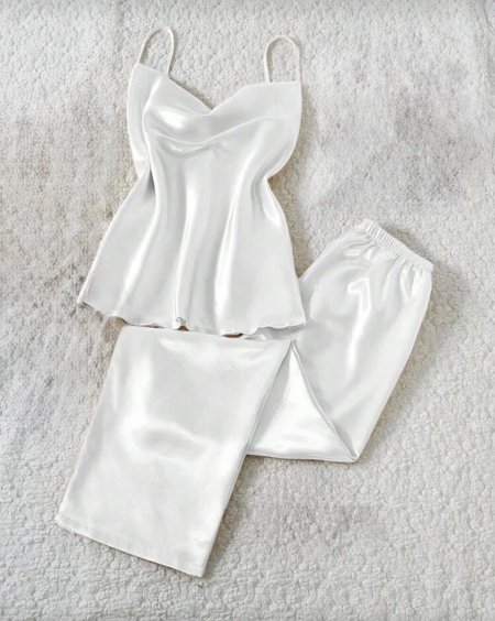 סט משלים לחלוק/ست ساتان مكمّل للروب